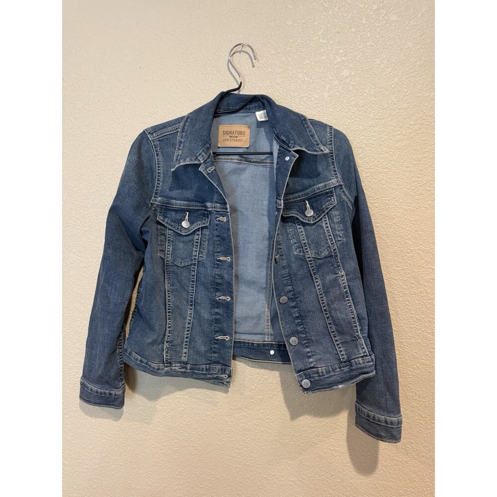 Levi Strauss Signature Women's Blue Denim Jacket Sz M